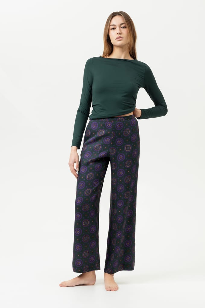 Lange broek Serie Clover Grid Mystic Jade