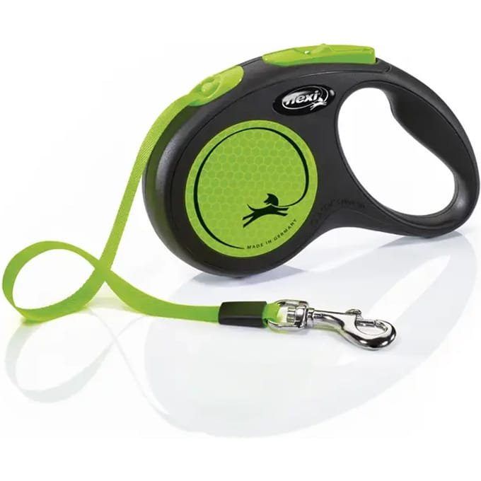 Flexi New Neon - Hondenriem - Groen - S - 5 m - <15 kg
