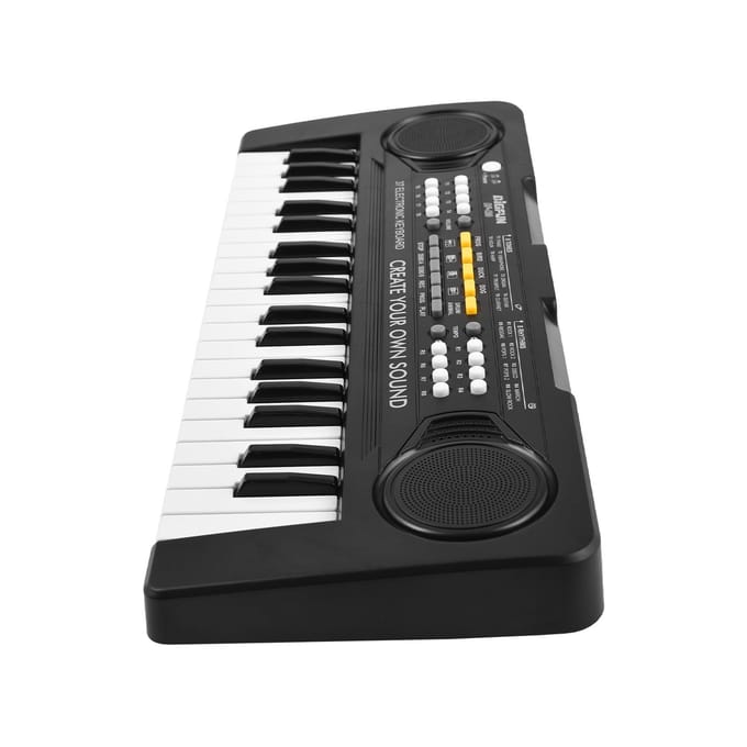 BIGFUN 37-toetsen elektronisch keyboard piano 8 tonen 8 ritmes 11 demo's 4 instrumentgeluidseffecten zwart