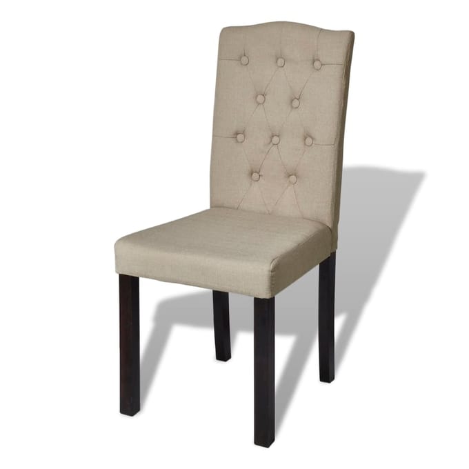 vidaXL - Eetkamerstoelen - 6 - st - stof - camel