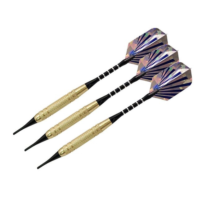 Professionele Soft Tip Darts Set met 12 Dart Barrels 30 Dart en 100 Soft Dartpunten Cadeau voor Dart beige
