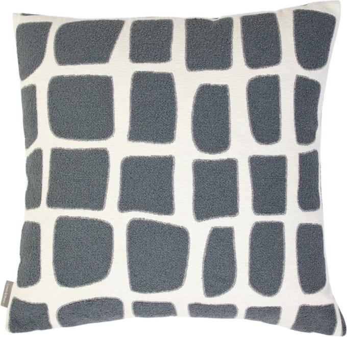 Doby chenille jaquard kussen donkergrijs 45x45cm