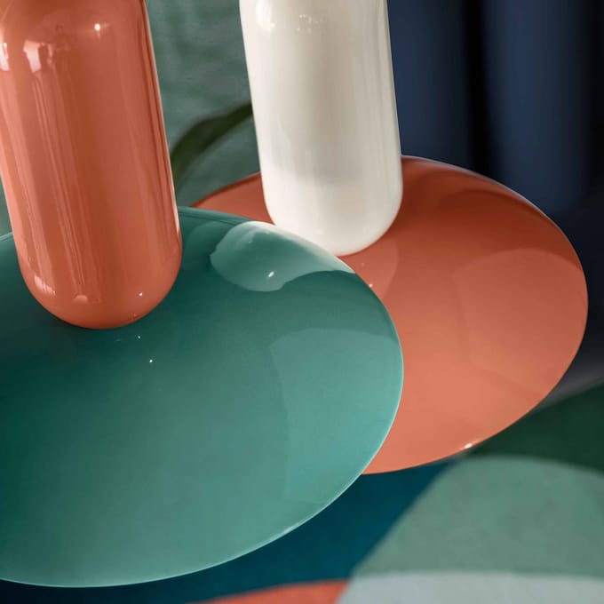 Ferroluce Hanglamp Pau, oranje/crème