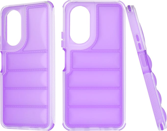 Hoesje geschikt voor Oppo A58 4G - Techsuit Wave Shield Shockproof Hard Case Back Cover - Paars