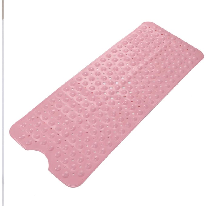 Badmat PVC Veilig Antislip Machinewasbaar Douchemat met Zuignappen voor Schoonheidssalon white