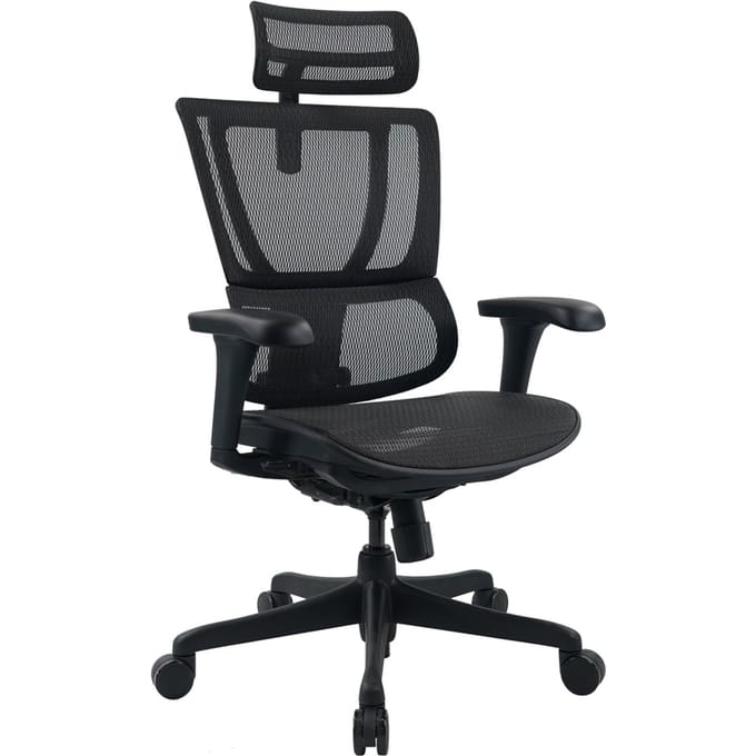 Bureaustoel / directiestoel ERGOHUMAN SLIM ECO M GEN2 mesh zwart hjh OFFICE