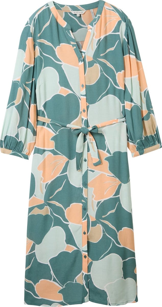 TOM TAILOR printed dress with belt Dames Jurk - Maat 44