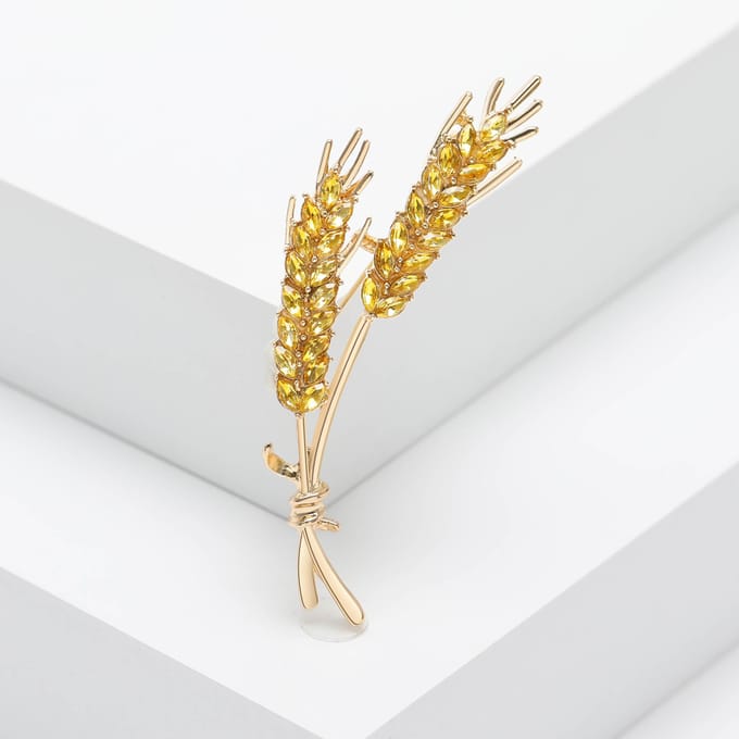 Modieuze En Exquise Tarweaar Broche, Damesjas En Pak Accessoires, Stijlvolle Borstbloem Gesp Pin