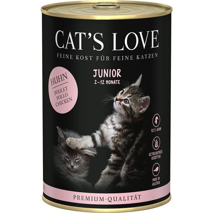 6x400g Cat's Love Junior Kippenvoer Nat