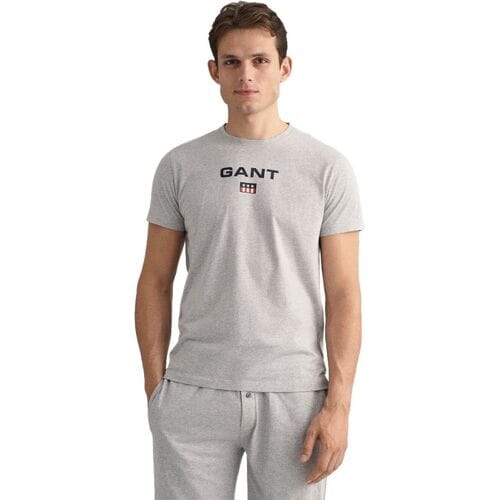 Gant 902319008 T-shirt Met Korte Mouwen Grijs S Man