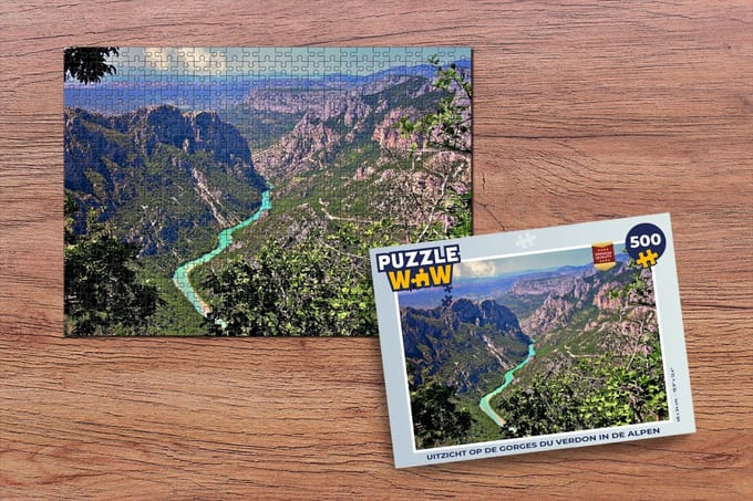 Puzzel Uitzicht op de Gorges du Verdon in de Alpen - Legpuzzel - Puzzel 500 stukjes