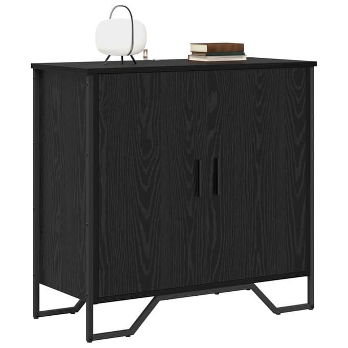vidaXL - Dressoir - Zwart - Eiken - 78 - x - 35 - x - 74.5 - cm