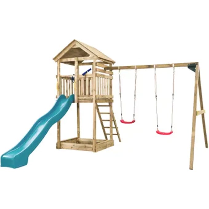 Swingking Speeltoestel Met Glijbaan Daan Turquoise 300cm