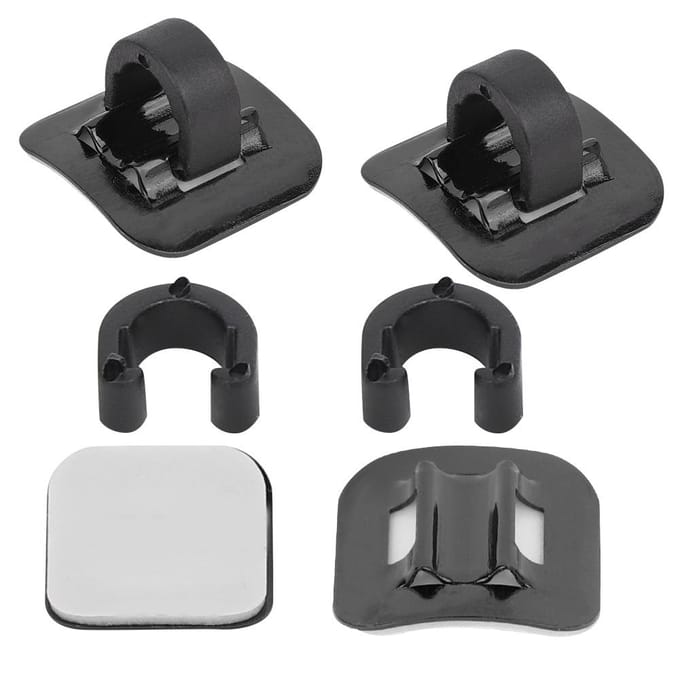 CANSUCC 4 Stuks Fietsremkabel Buisgeleider Versnellingskabel Adapter Fietsframe C-gesp zwart