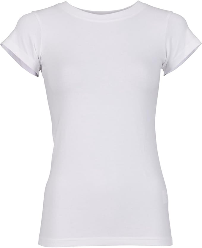 Build your Brand Ladies Basic Stretch Tee BY384 - White - M
