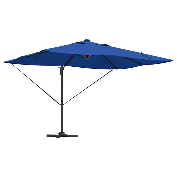 vidaXL - Parasol - 352 - x - 251 - x - 265 - cm - Polyester - en - Aluminium - Azuurblauw