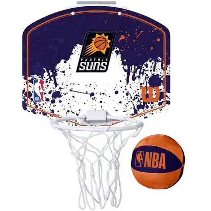 Wilson NBA Phoenix Suns NBA Team Mini Hoop Phoenix Suns Mini Basketbalring Blauw