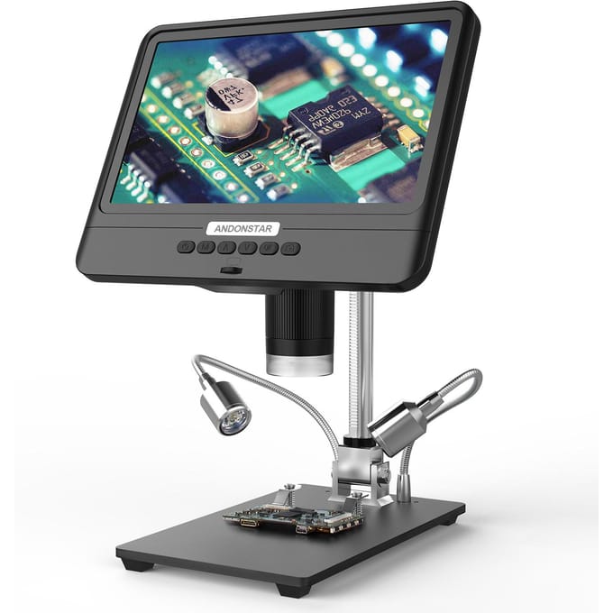 Andonstar AD208S 8.5 Inch LCD Display Scherm 5X-1200X Digitale Microscoop 1280 * 800 Instelbaar Without battery