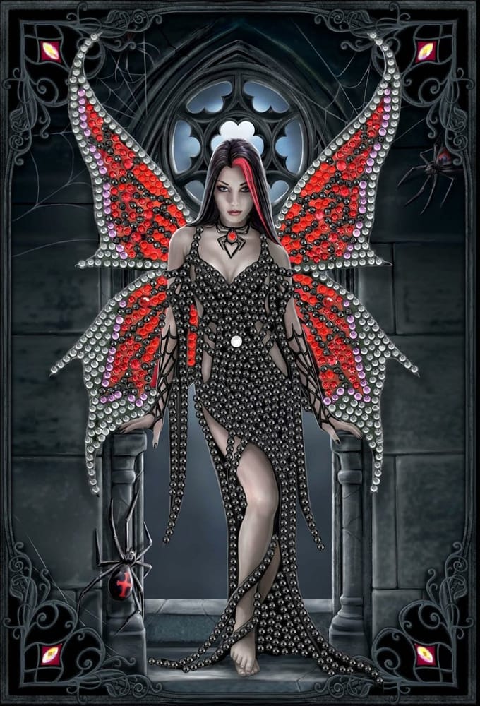 Crystal Art kit® Notebook schrift harde kaft Anne Stokes: Aracnafaria 26 x 19 cm