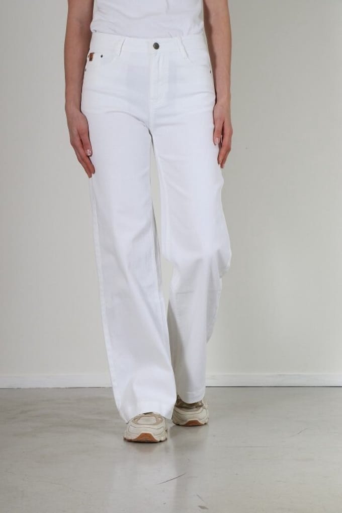 New Star Broek Neva wit wide leg dames L32 - maat 33
