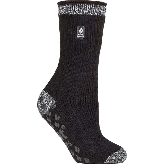 Heat Holders Dames Winter Thermische Slipper Sokken - Zwart (Florence)