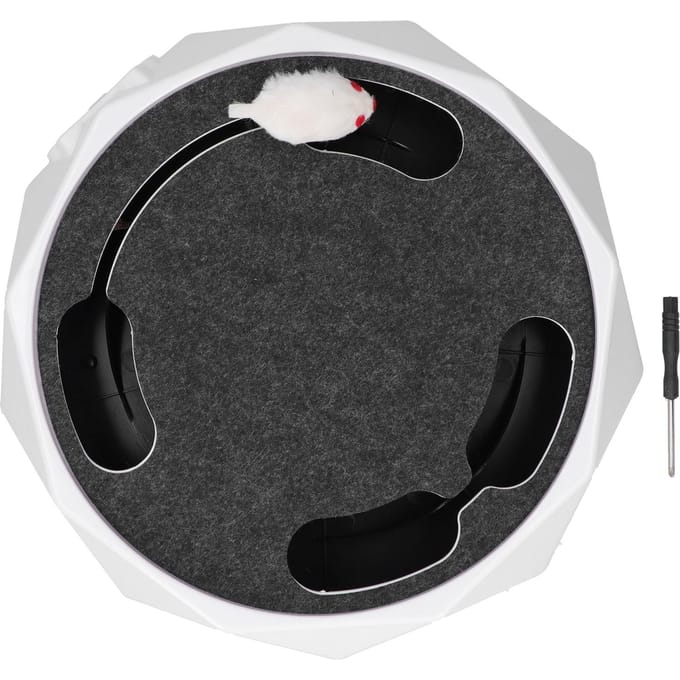 Interactief Kattenspeelgoed Teaser Kat Elektrisch Vangen Muis Muizen Draaitafel Kat Interactief Speelgoed gray