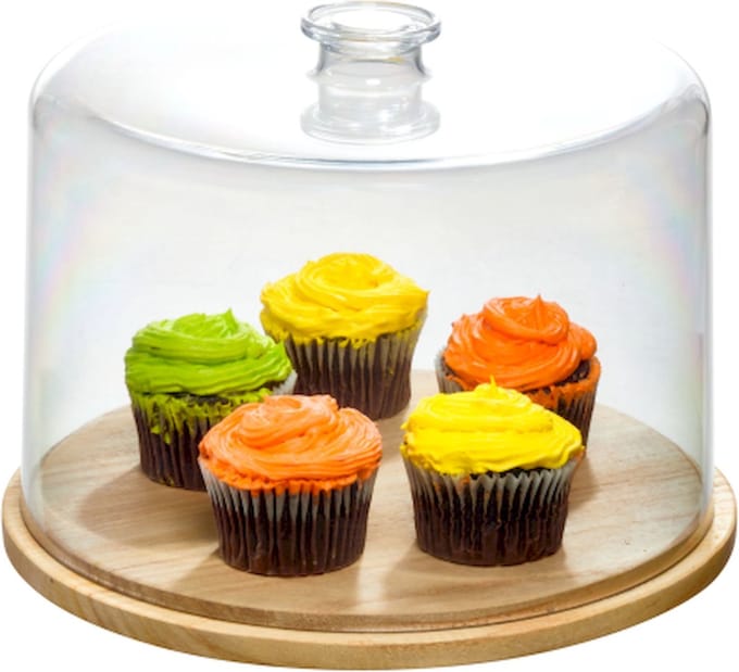 iDesign - Ro Pansino Stolp met Voet ø 27 cm - Glas - Transparant
