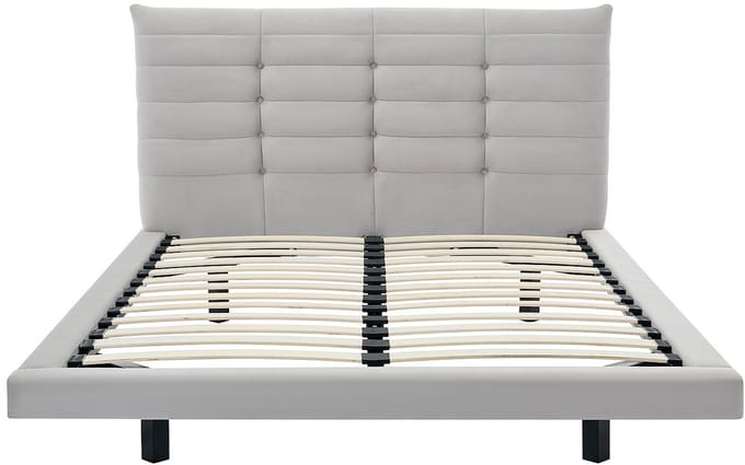 Vente-unique Bedframe stof grijs 160 x 200 cm