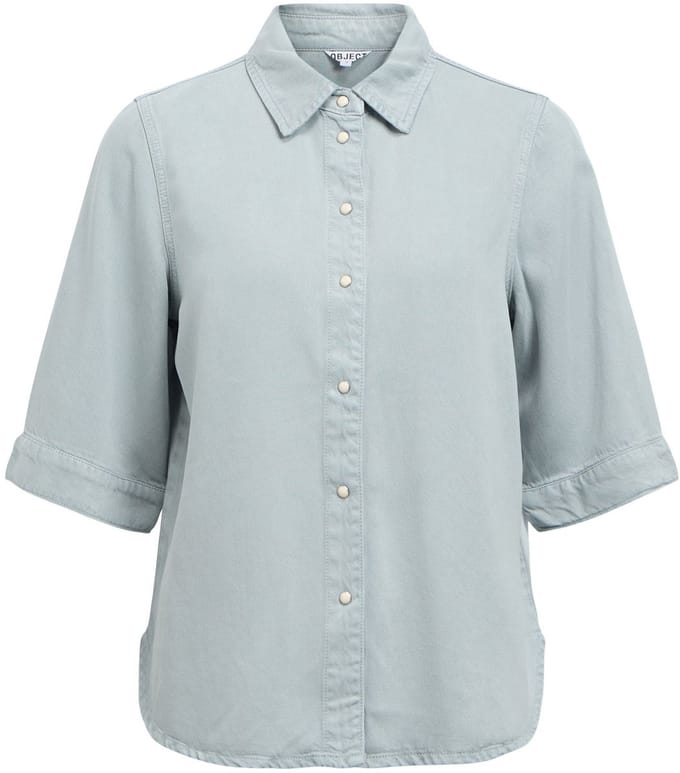 Object Objframe 2/4 Re Denim Top Noos Dames - Jurken - Blauw - Maat S