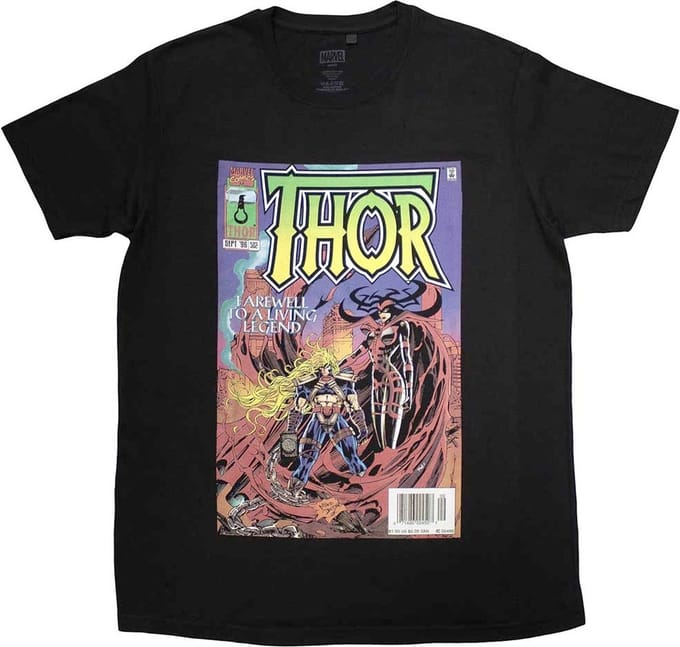 Marvel Thor - Thor Living Legend Comic Cover Heren T-shirt - M - Zwart