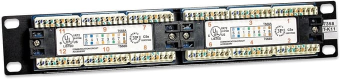 16-Poorts UTP Patchpaneel 1U 19 inch voor Netwerkbekabeling Cat6