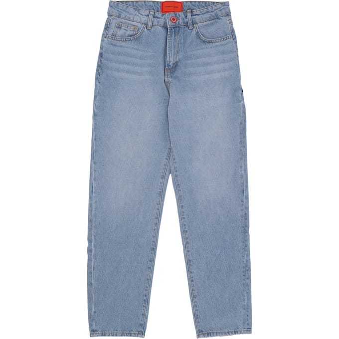 Jeans Man Skull Print Denim Blue