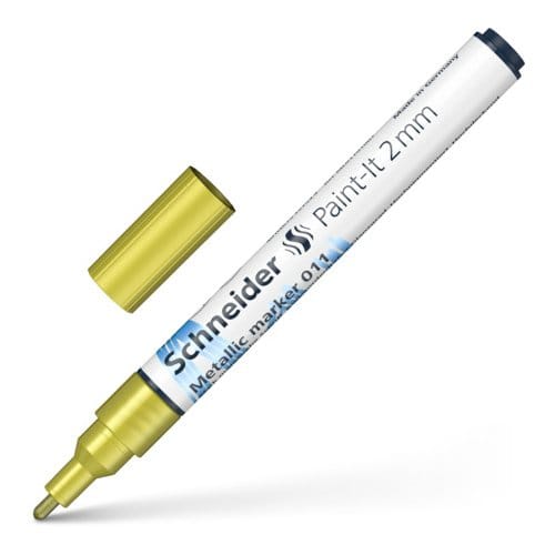 Schneider metallic marker - Paint-It 011 - lijnbreedte 2mm - geel metallic - S-ML01101063