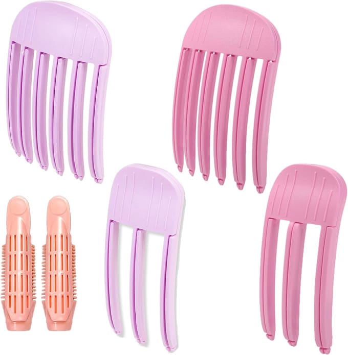 Haar Volume Clips - Pony Stylers - Haar Wortels Liften - Speciale Luchtkussenstructuur - 6 Styling Tools - Roze
