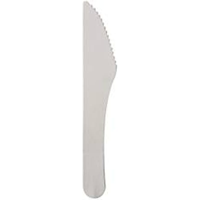 Papstar Pure wegwerpservies, mes, L 158 mm, van FSC®-gecertificeerd papier, wit, 100 stuks