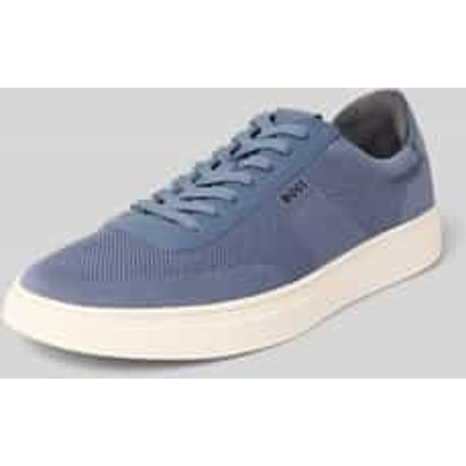 Low top sneakers met echt leer-garnering model 'Kieran_Tenn_knal'