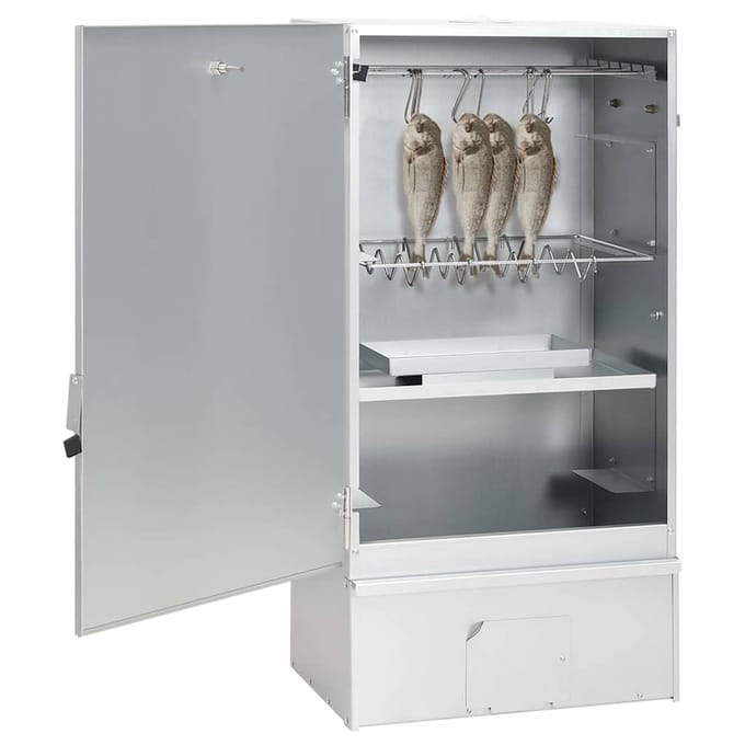 vidaXL - BBQ-rookoven - met - koude - rookgenerator - gegalvaniseerd - staal