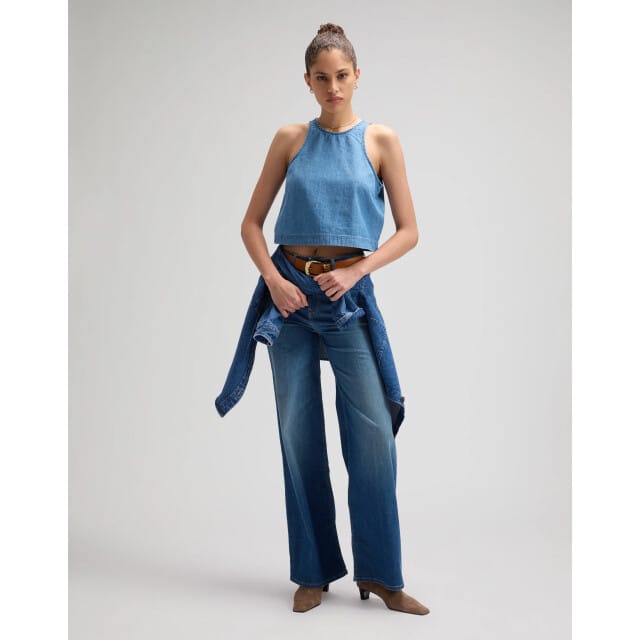 Lee - Stella - Dames Wide Leg Jeans - Blue Arrow