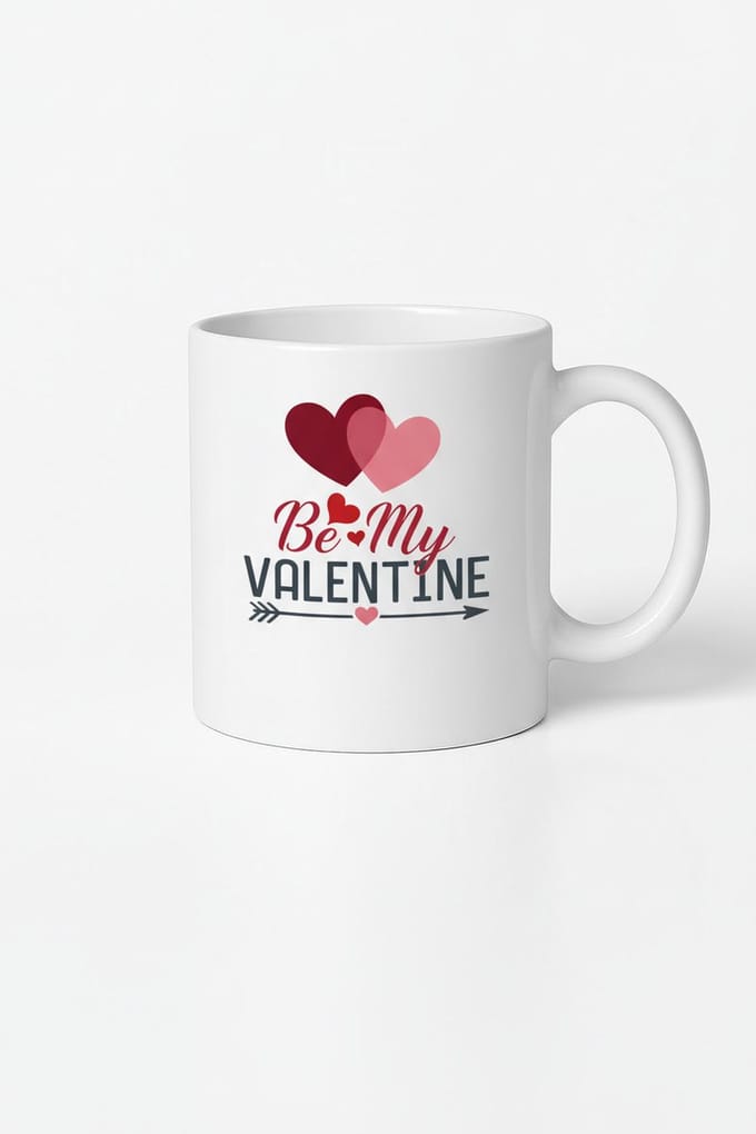 Valentijn Mok Be My Valentine - Romantisch Cadeau met Hartjes Design