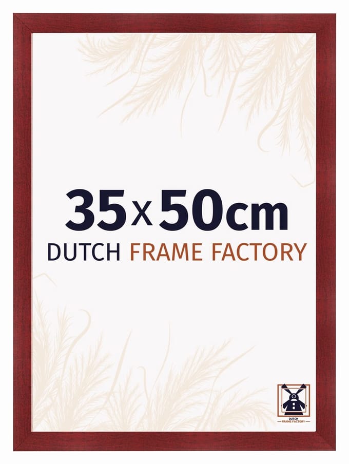 Fotolijst 35x50 cm - MDF - Wijnrood Geveegd - Praag
