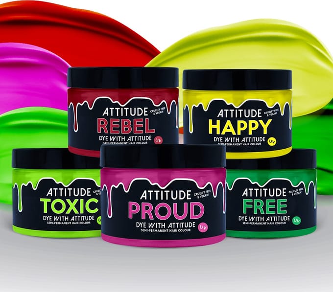 Attitude Hair Dye - RAVE READY UV Semi permanente haarverf kit - Multicolours/Groen