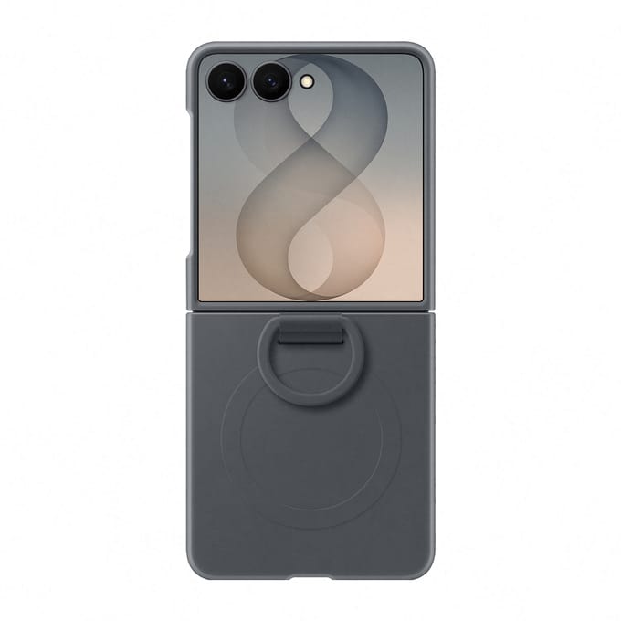 Silicone Magnet Cover Ring voor de Samsung Galaxy Z Flip 8 - Black