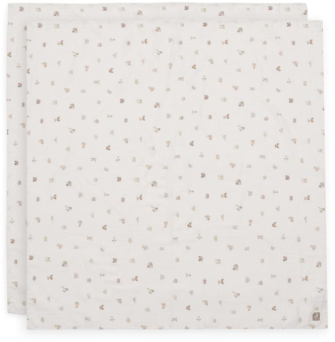 Jollein hydrofiele multidoeken Animal Friends 2 stuks Ivory White unisex
