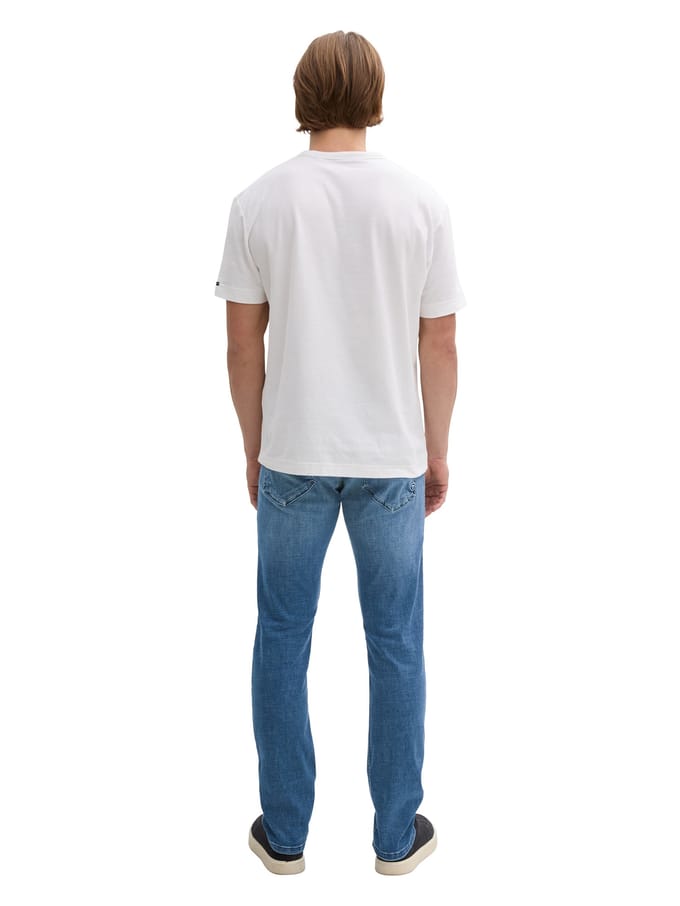 Tom Tailor - TTJOSH REGULAR SLIM-jeans - Maat 36/32 - Used Mid Stone Blue Denim