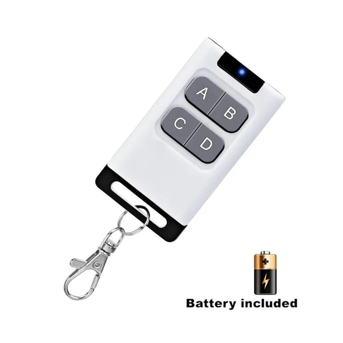 Télécommande 433MHz Copieur Intelligent Duplicateur 4 Boutons Porte de Garage Électrique Portail Télécommande Clonage Transmetteur 433.92 MHz white
