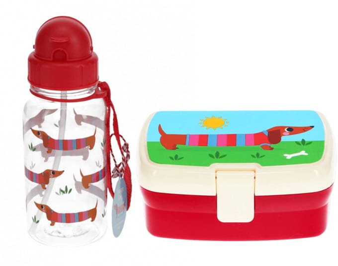 Rex London Lunchbox & Waterflessenset - Teckels