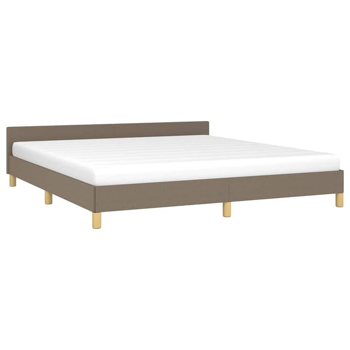vidaXL - Bedframe - zonder - matras - stof - taupe - 180x200 - cm