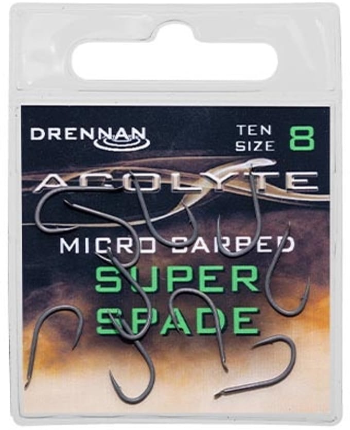 Drennan Acolyte Super Spade Spade-Micro Barbed (10 pcs) - Maat : 8