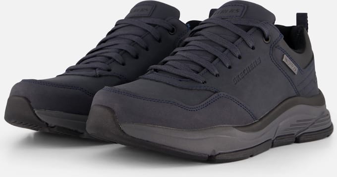 Skechers Bengao - Hombre Heren Veterschoenen - Navy