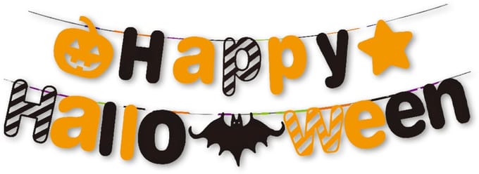 Q2P - Halloween - Slingers - Decoratie - Versiering - Spooky - Oranje & Zwart